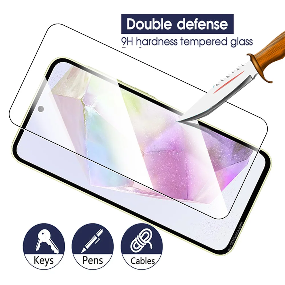 2Pcs Tempered Glass For Samsung Galaxy A35 5G Protective Glass For Samsung A35 A 35 35A Screen Protector Safety Films SM-A356B