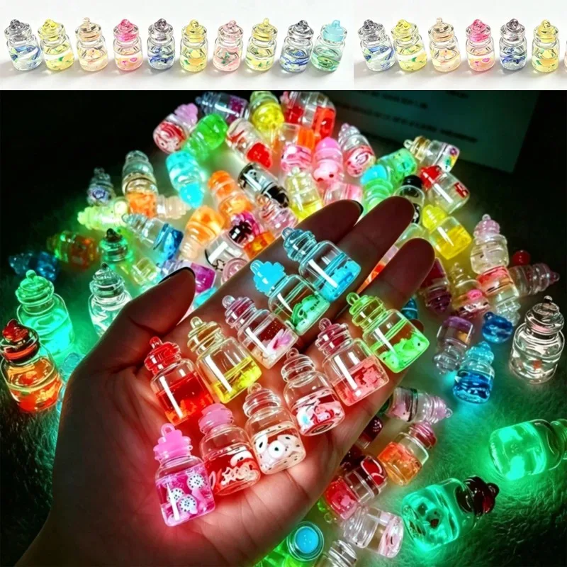 ./Creative Transparent Glass Bottle Luminous Allah Bottle Wishing Bottle Drifting Bottle Pendant Creative Gift