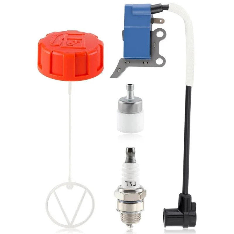 【Top Store!!】 A10083 Fuel Filter Spark Plug Fuel Cap A411001750 Ignition Coil Module For Echo PB-2520 PB2520 PB-2520 Leaf Blower