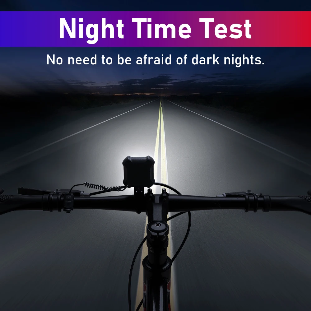 Camluxy 140dB Bicycle Horn Headlights IPX6 Waterproof 4 LEDs Bicycle Cycling Lamp Electric Horn USB Charging Security Alarm Bell