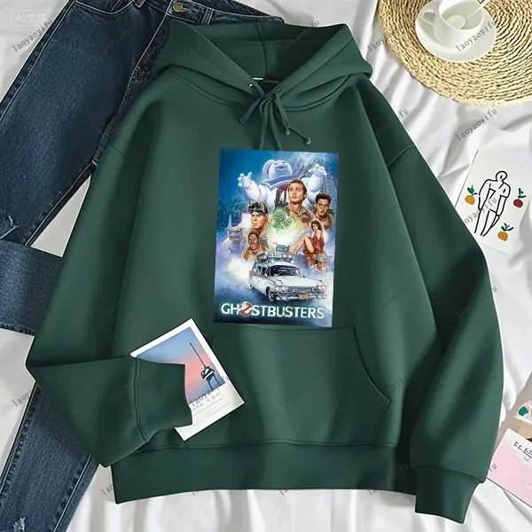 Ghostbusters Fashion Anime عارضة الرجال هوديي النساء والرجال البلوز قطرة الكتف رياضية الخريف والشتاء البلوز