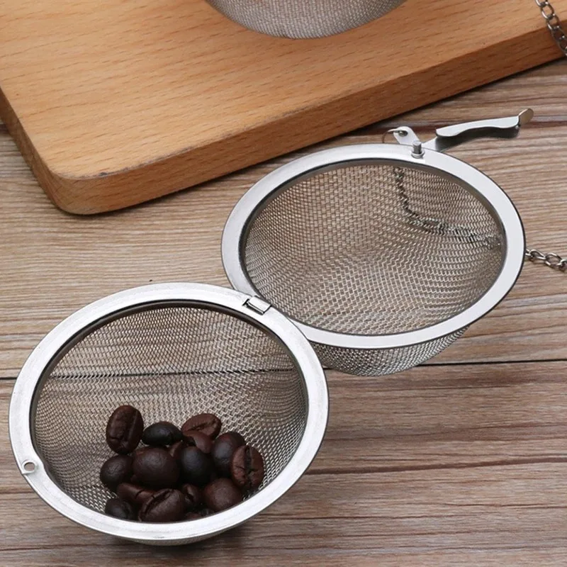 1pc Stainless Steel Tea Infuser Sphere Locking Spice Tea Ball Strainer Mesh Infuser Tea Filter Strainers Kitchen Tools theezeef