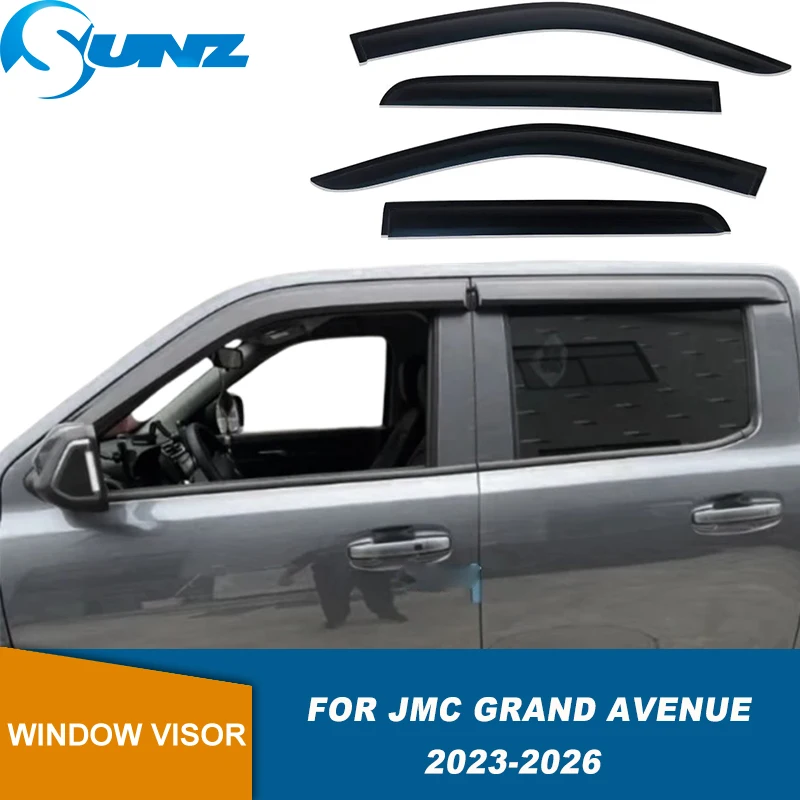 

Side Window Deflector For JMC Grand Avenue 2023 2024 2025 2026 Weather Shield Car Window Visor Guard Side Sun Rain Shade Cover