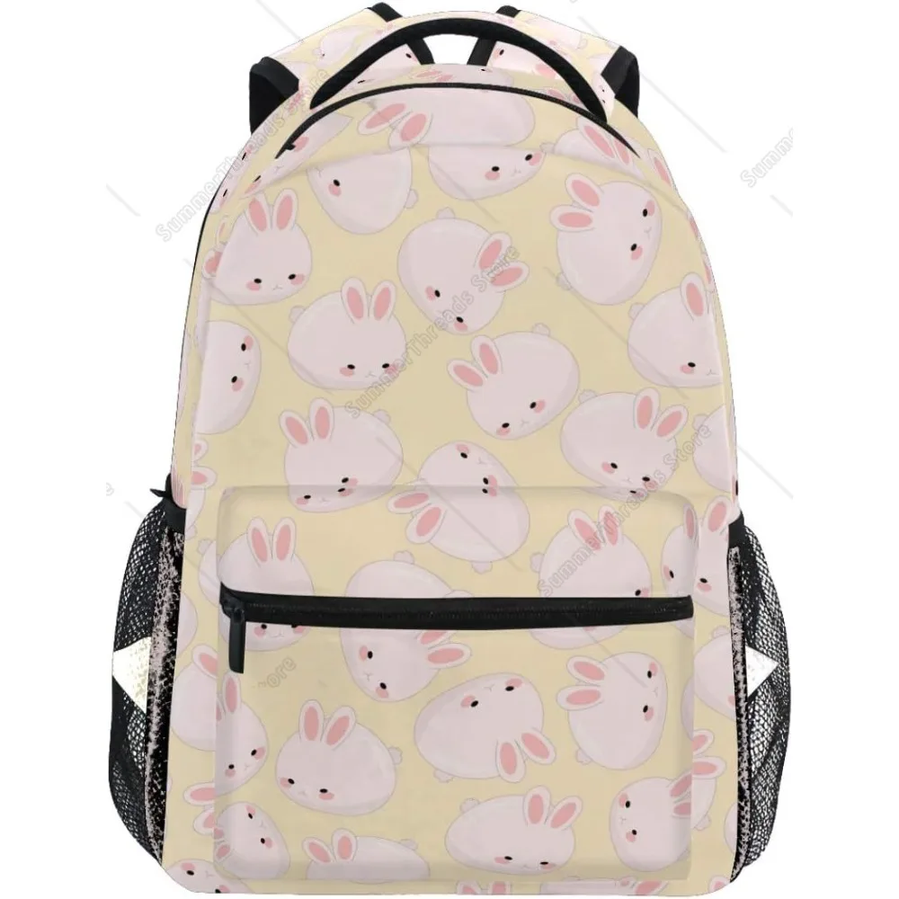 

Cute Pink Bunny Backpacks Rabbit Animal Bookbags Daypack Travel School College Bag For Womens Girls Mens Boys Teens
