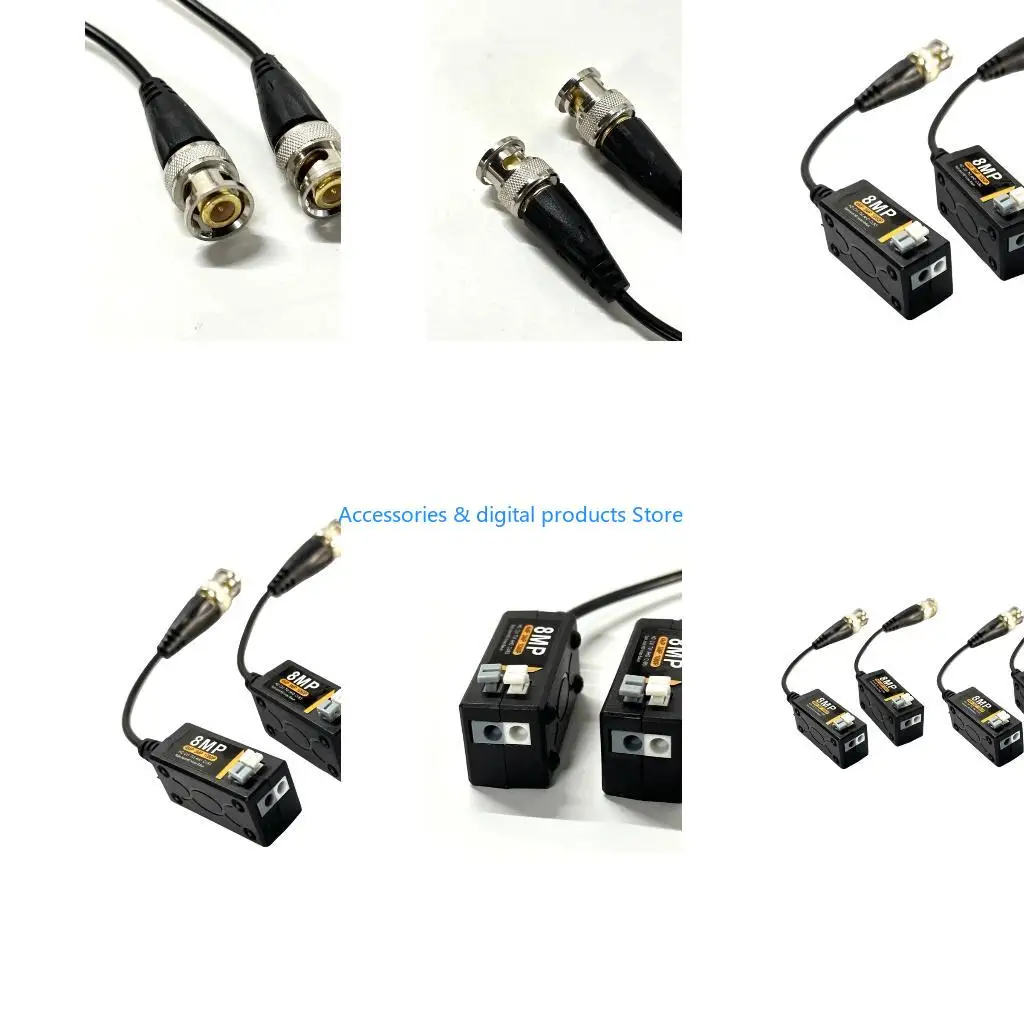 77JD Durability BNC To Cat5e Balun Transmitter Delivers Stable 8MP Video Transmission Over 400Meters
