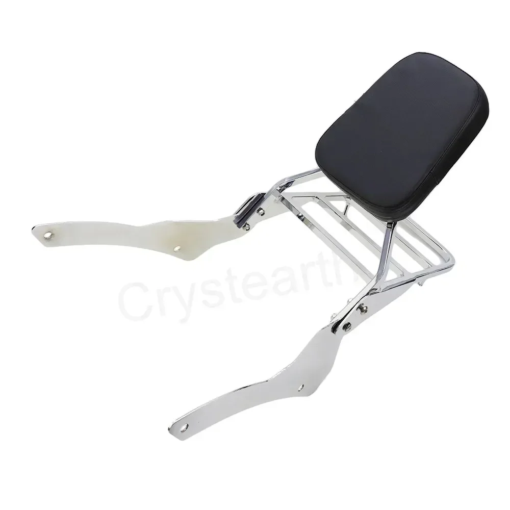 Chrome Backrest Sissy Bar Luggage Rack For Yamaha V-Star 650 400 Classic 1998-2018 1999 2000 01 02 03 04 05 06 07 08 09 10 11 12