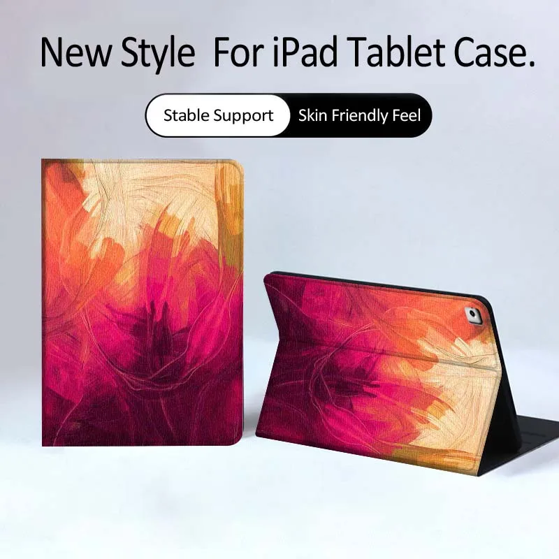 Design Color Art Pattern Gift For iPad Pro Air Mini 2 3 4 5 6 7 6th 7th 10th 11th 10.2 9.7 10.5 11 Foldable Tablet Case