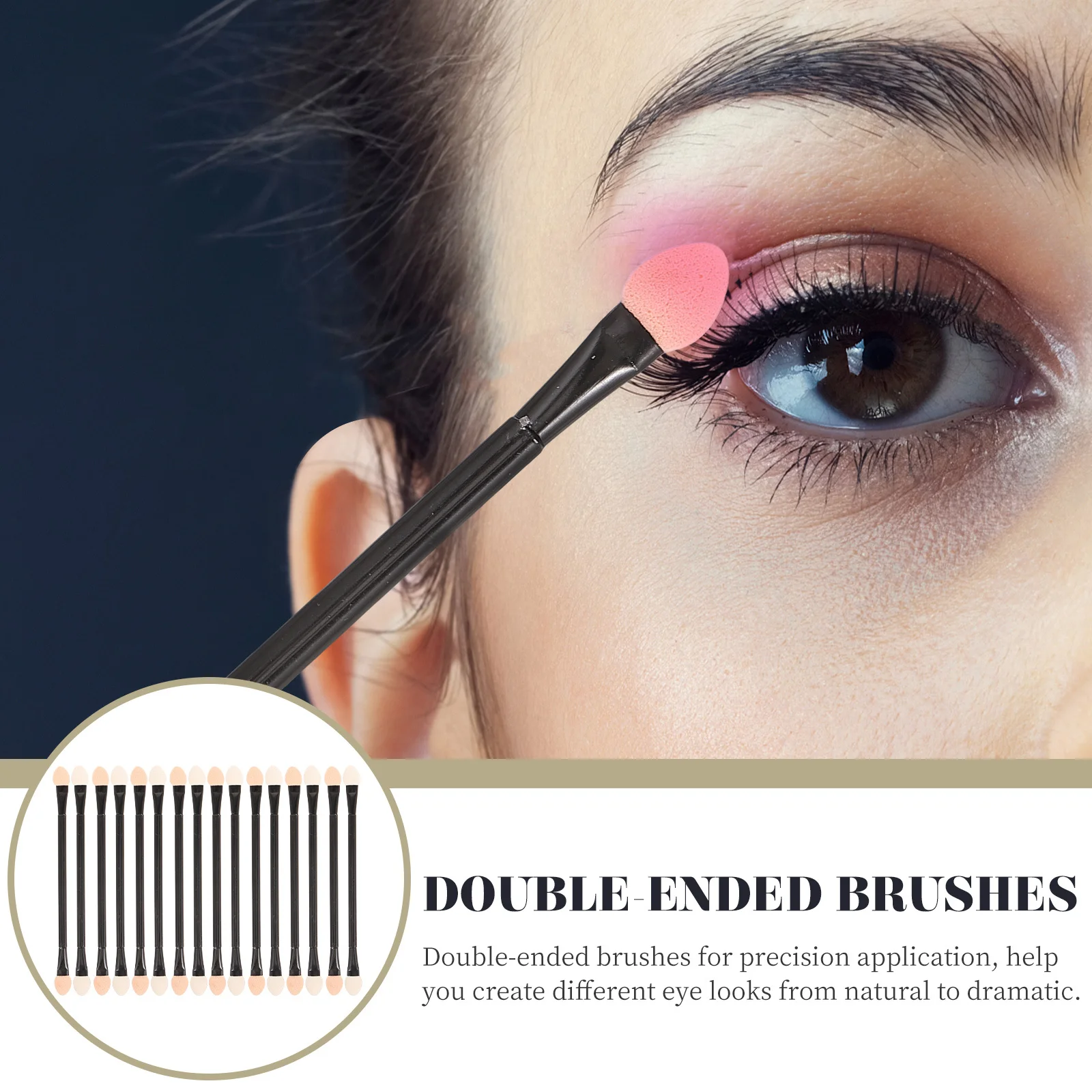 30 pezzi applicatore per ombretto kit pennello ombretto strumento trucco a doppia estremità