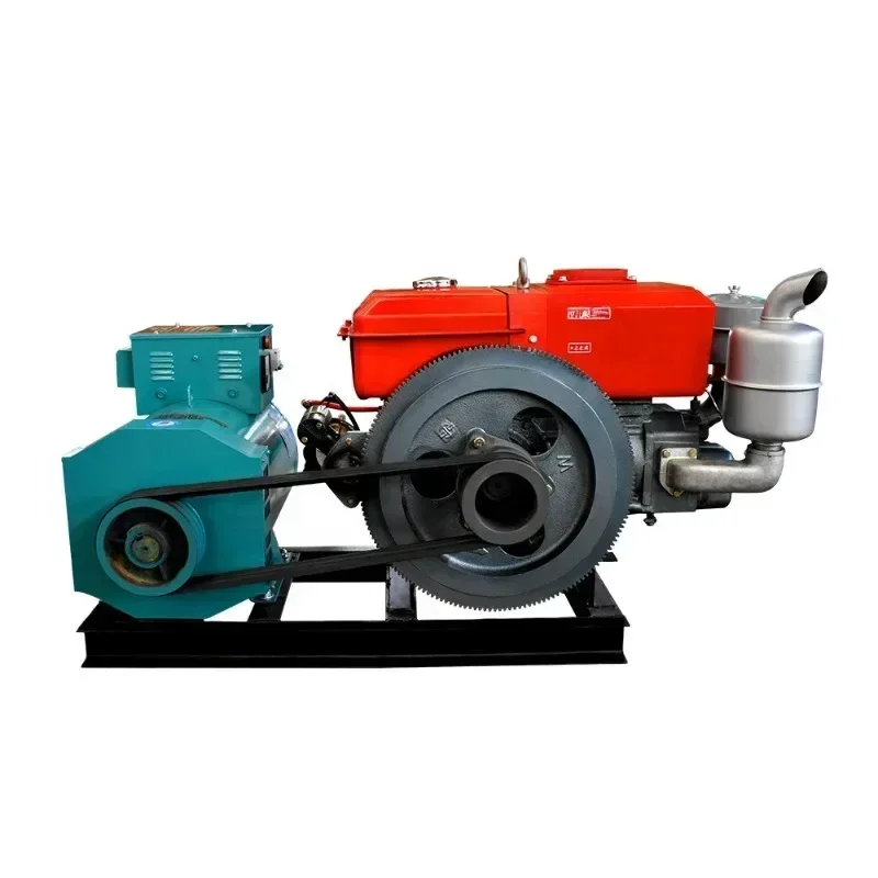 Single Cylinder Water Cooled Hand Crank Belt Driven Diesel Generator