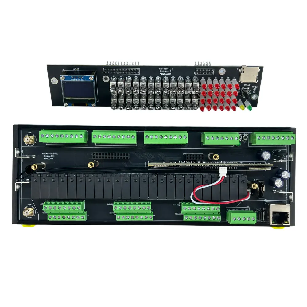 وحدة B24 Tuya وحدة تحكم التتابع الذكية ESP32-S3 ESPHome Tasmota Arduino RTC OLED عرض بطاقة SD I2C RS485 Loxone Miniserver