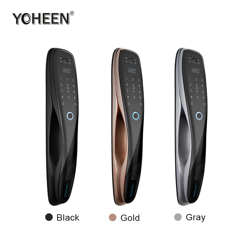 YOHEEN Home Security WiFi Control Electronic Smart Fingerprint Door Lock with Surveillance Camera