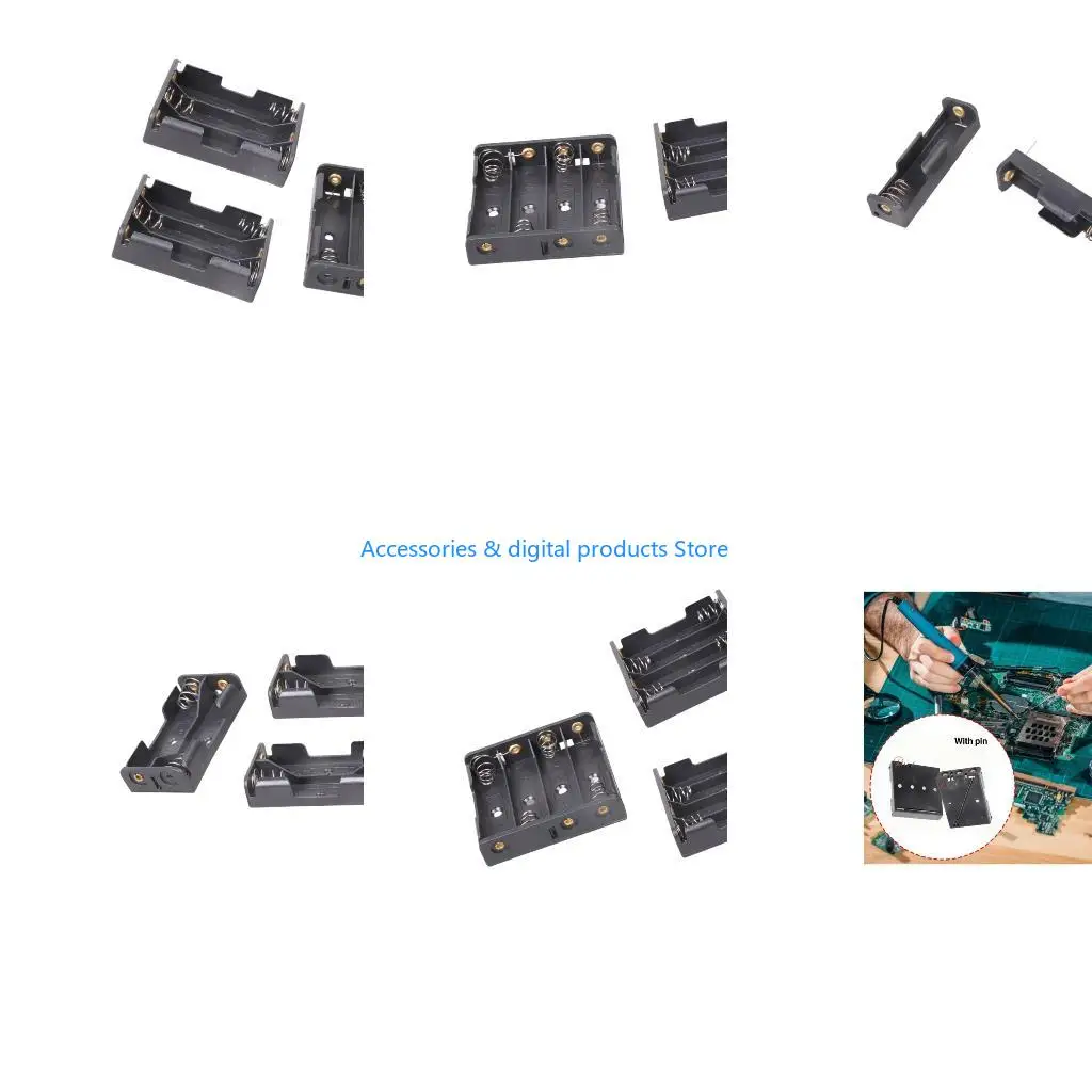 77JD Multipurpose 2A Battery Holder Plastic Metal Structure Solder Friendly Terminals For Customs Circuits