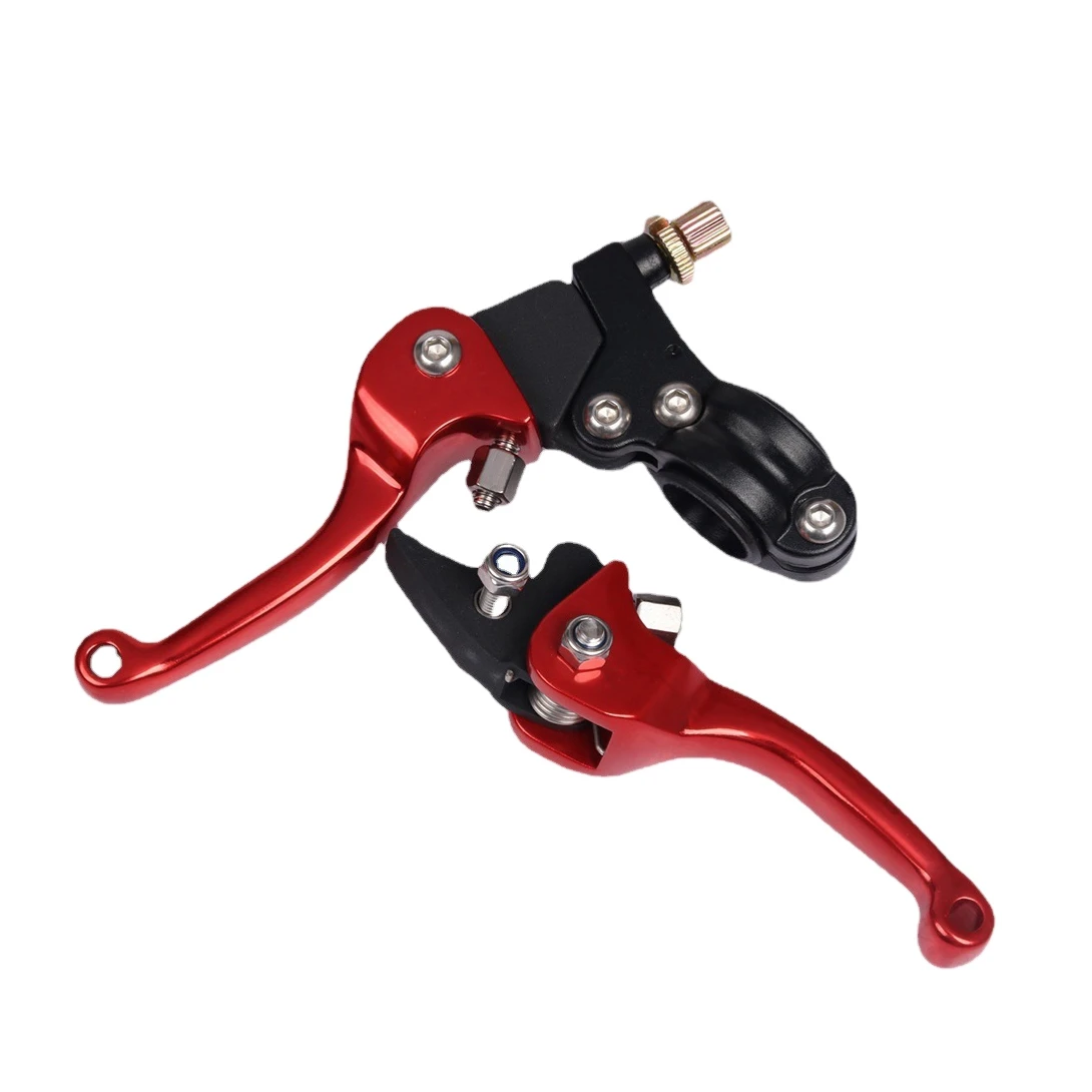 Aluminum Alloy Motorcycle Clutch Lever Brake Lever Motocross for KLX BBR ATV Motorcycle Brake Pump Brake Lever Red