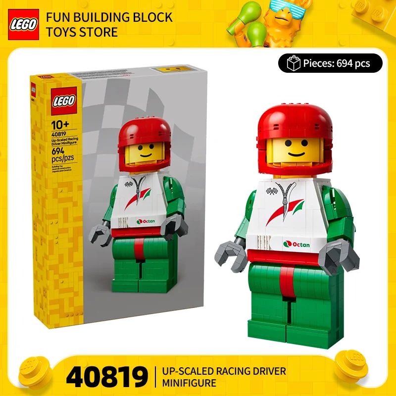 

LEGO 40819 Large Scale F1 Racing Driver Little Man Ornament for Boys and Girls Puzzle Building Toy