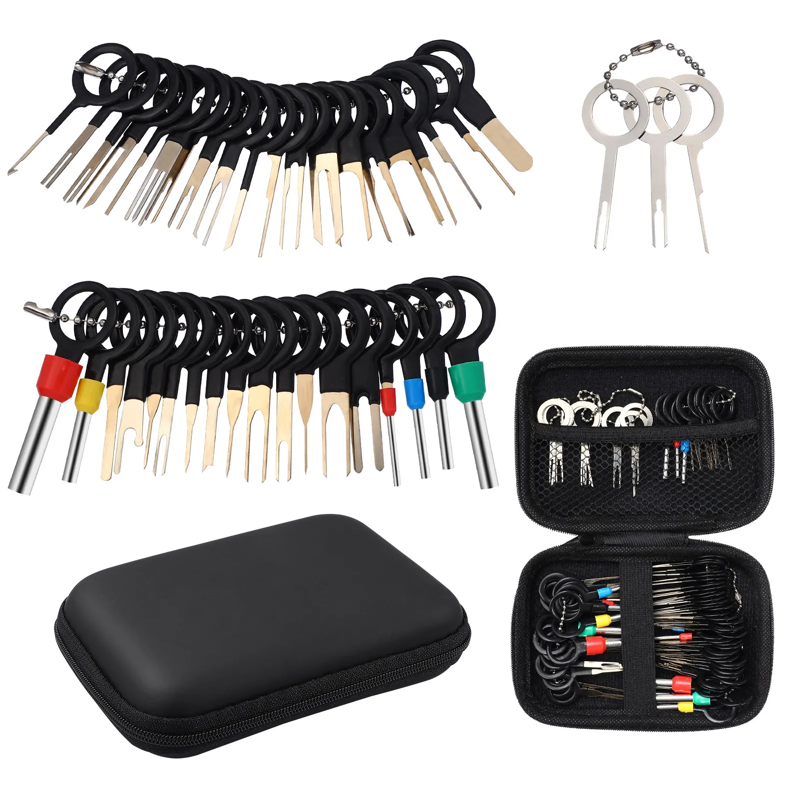 

76Pcs Terminal Removal Tool Kit Car Wire Connector Pin Extractors Safe Depinning Automotive Electrical Wire Terminal Extractor