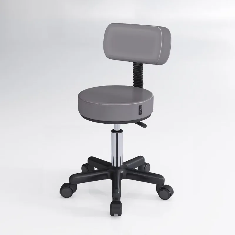 Factory Direct 2026 Front Desk Bar Sub Backrest Laboratory Assembly Line Round Stool Nail Stool Rotating Barber Chair