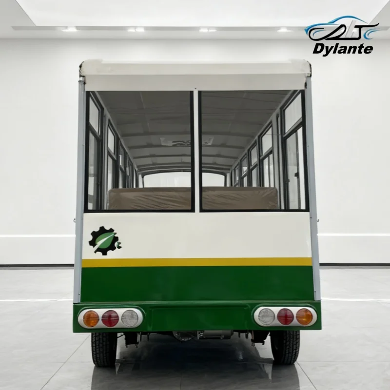 Low Maintenance Cost Closed Bus 72V Lead-Acid Maintenance-Free Battery Electric Shuttle Bus High-End Real Estate Sales Centers