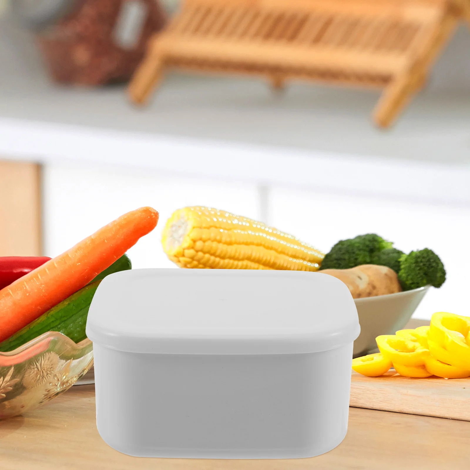 

Cheese Crisper Fruit Storage Box Home Decor Refrigerator Holder Container Pp Lid Design Butter Cases Food Preservation Material
