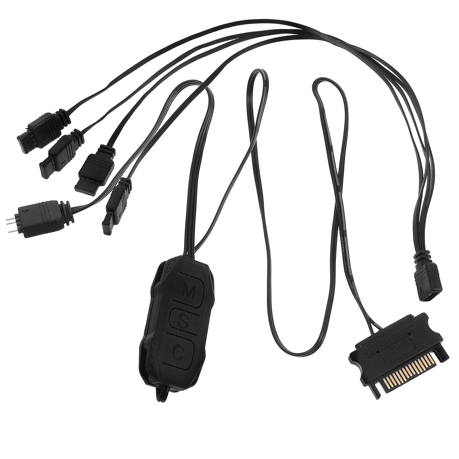

1 set 1 Set Rgb With Adapter Addressable Led Lighting Controller For Pc Case Strip Fan Sync Mini Hub Expansion Dock For Desktop