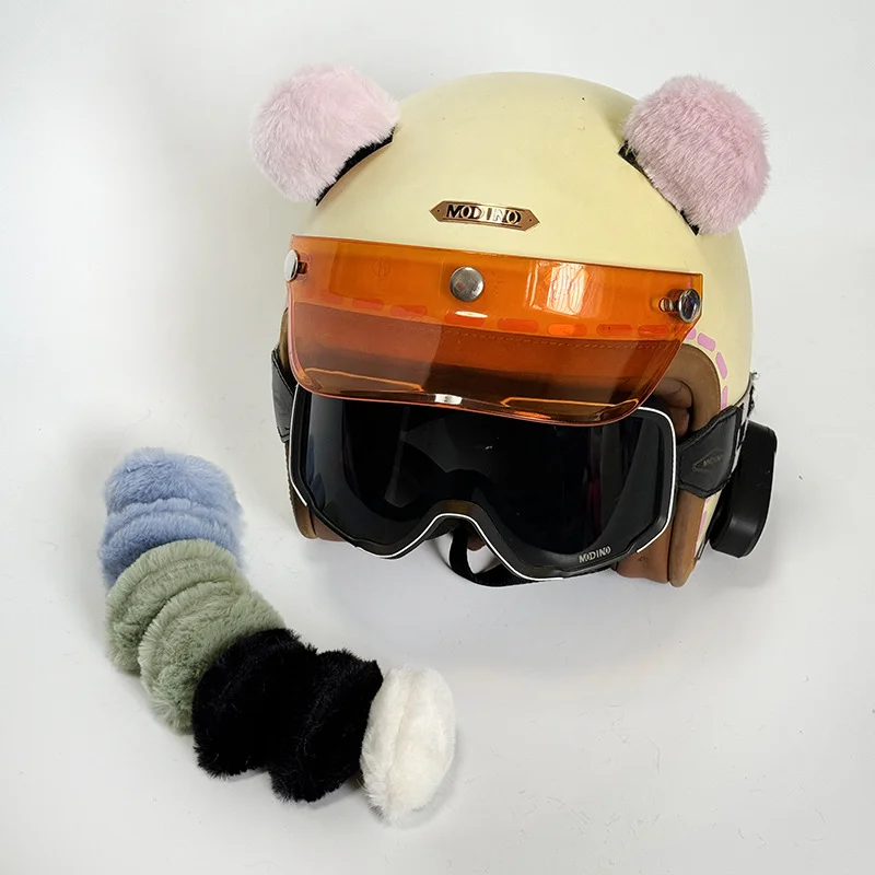 

Skiing helmet decoration plush Cat's ears (Steamed cat-ear shaped bread) motorcycle helmet accessories