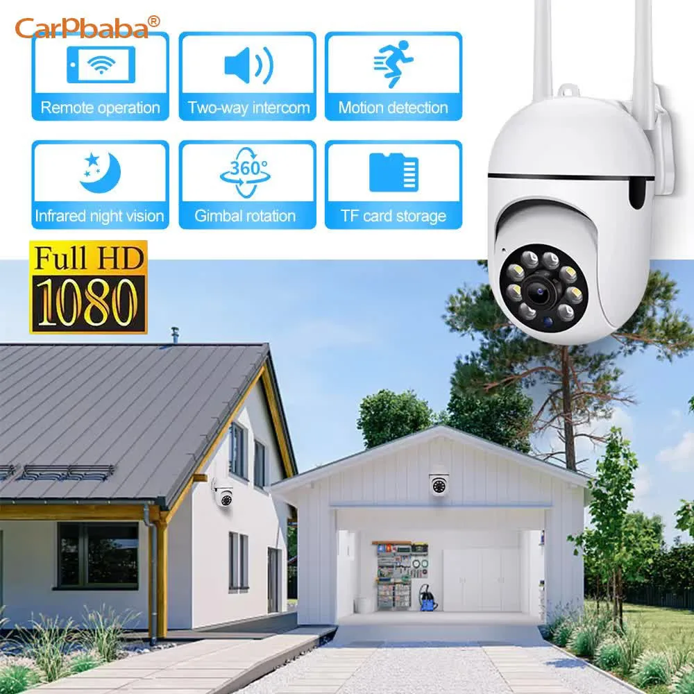 Câmera IP iCam365 2MP Inteligente de segurança doméstica externa WIFI CCTV Vigilância com visão noturna colorida sem fio HD Áudio bidirecional 1080P