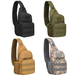 Small Outdoor Tactical Camouflage Kettle Chest Bag molle pouch Hiking Backpack Nylon Hunting Fishing Camo Hiking Shoulder Bag