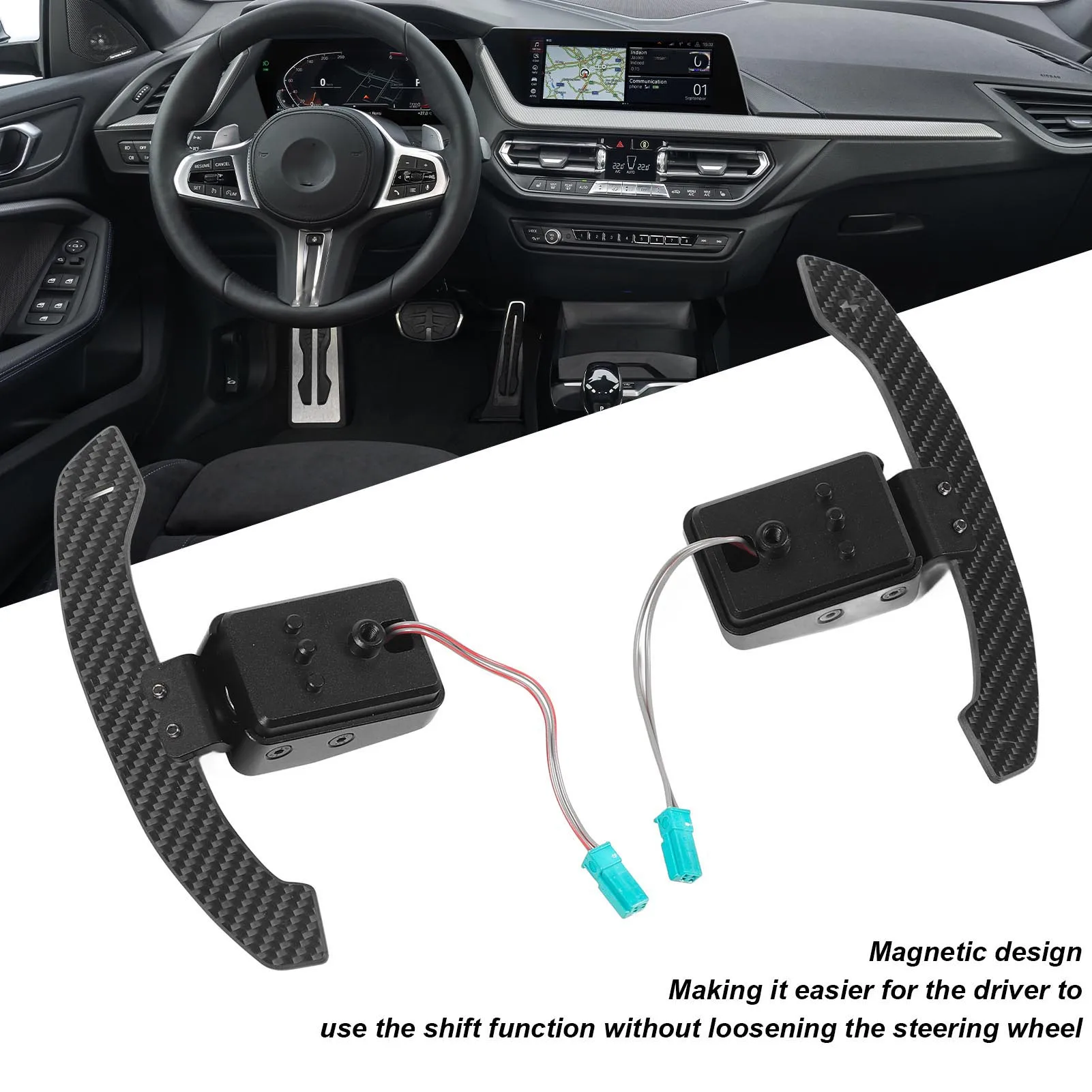 

Автомобильная лопатка переключения передач на руле, карбоновая противоизносная, легкая обработка, магнитная, 1 пара для X1 X2 X3 X4 X5 X6