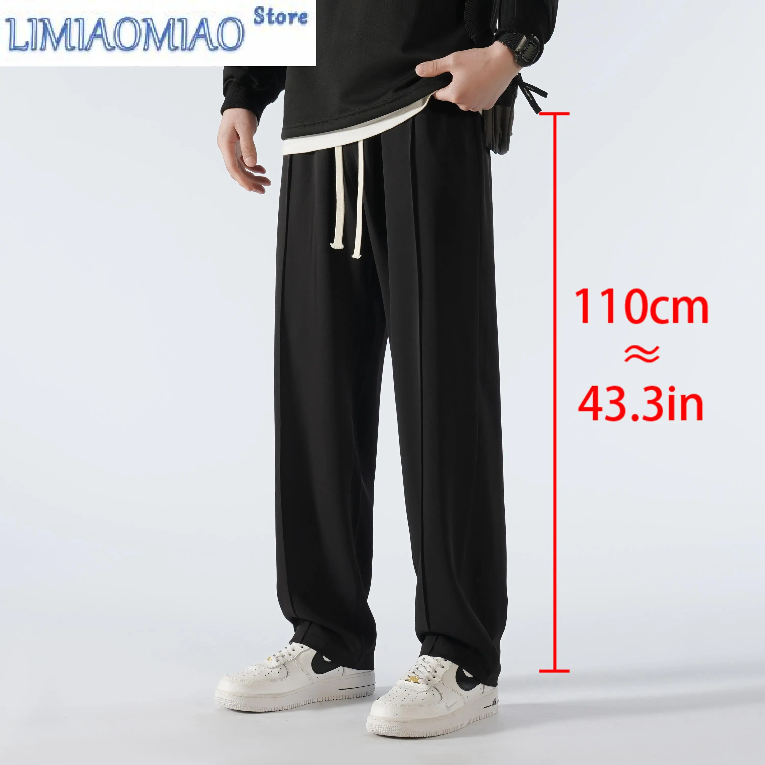 2025 Spring And Summer 190 Tall Men's Plus Size Pants 115 Long Legs Straight Leg Casual Elastic Sports Pants Extra Long Pants