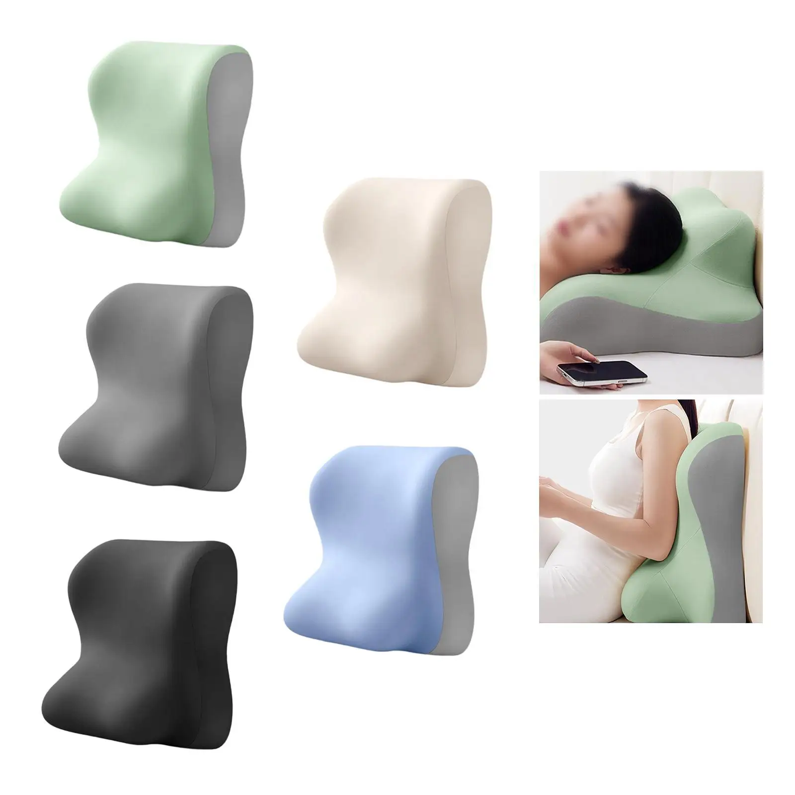 

Lumbar Back Support Cushion with Zipper Portable Multipurpose Feet Elevations Leg Pillow for Computer Desk Chair Beds Household