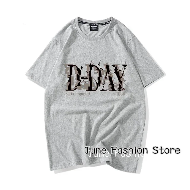 Kpop Suga Agust D D-DAY T-Shirt Summer Women Clothing Fashion Tops Tees Men Casual Solid Color korean Y2K  quick drying