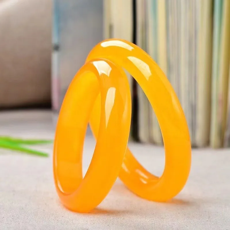 

New Natural Quartzite Jade Yellow Bracelet, Suitable for Daily Wear