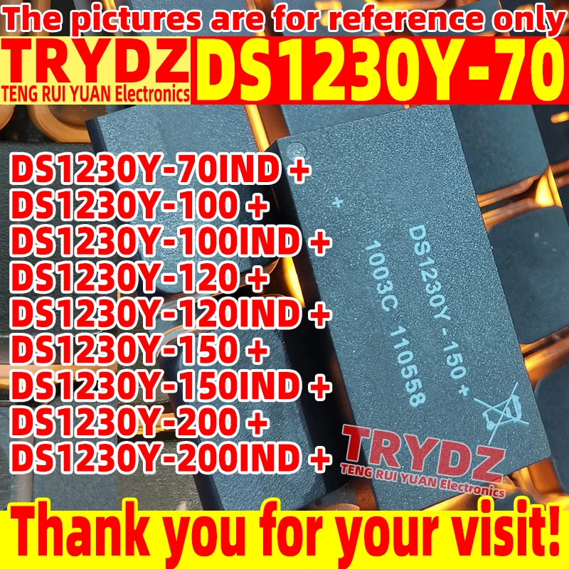

1pcs DS1230Y-70+ DS1230Y-70IND DS1230Y-100 DS1230Y-100IND DS1230Y-120 DS1230Y-150 DS1230Y-150IND DS1230Y-200 DS1230Y-200IND