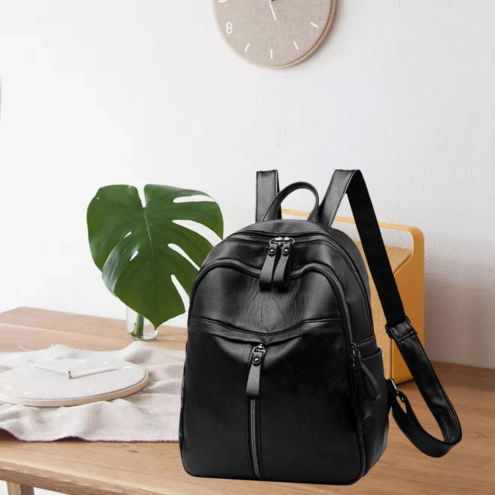 Mini Women Backpack PU Leather School Shoulder Bag Rucksack Tote Travel