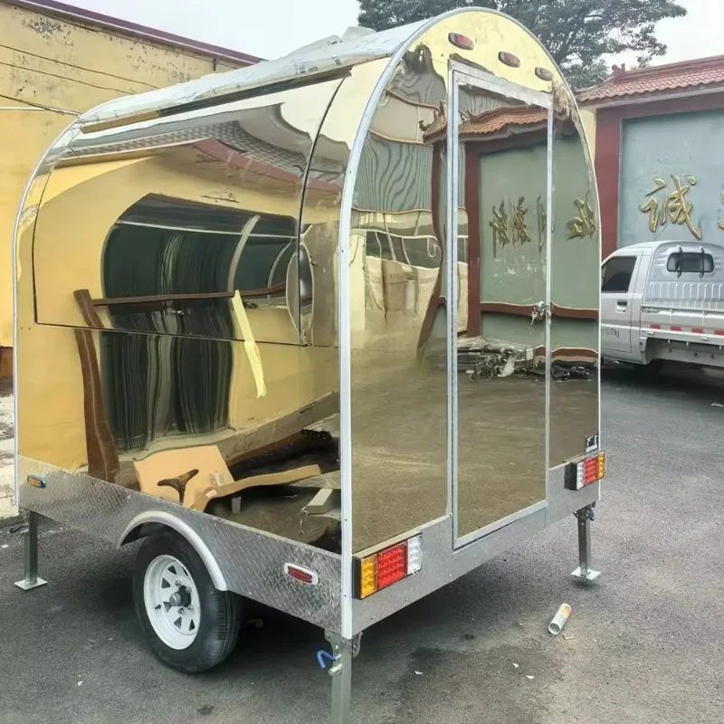 

Customized Business Cart Restaurant Restaurant Equipment Food Trucks Stainless Steel Mobile Fast Food Trailers