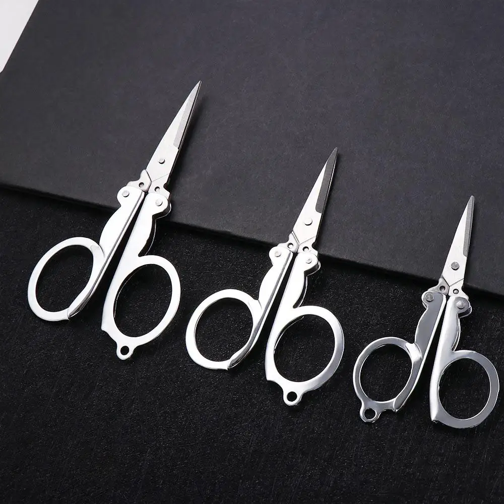 Office School Supplies Stainless Steel Pocket Foldable Mini Fishing Scissors Folding Scissors Small Scissors Embroidery