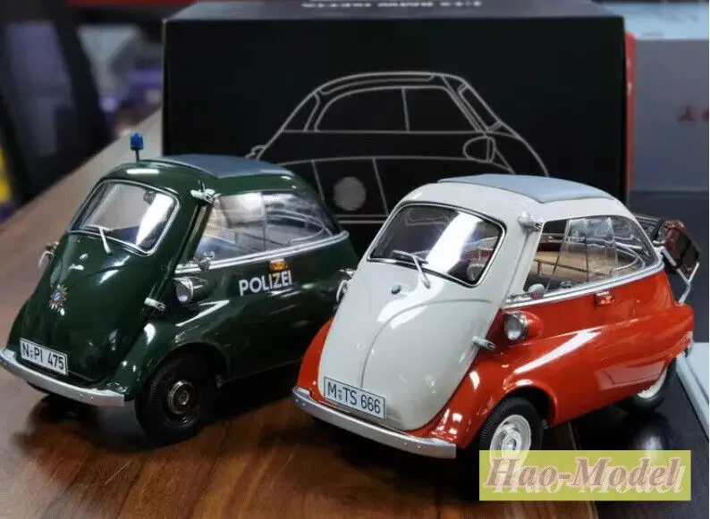 NZG 1:12 لـ Isetta 300 1958 سبيكة معدنية دييكاست نموذج سيارة لعب الأولاد هدايا عيد ميلاد هواية عرض مجموعة الحلي الأخضر