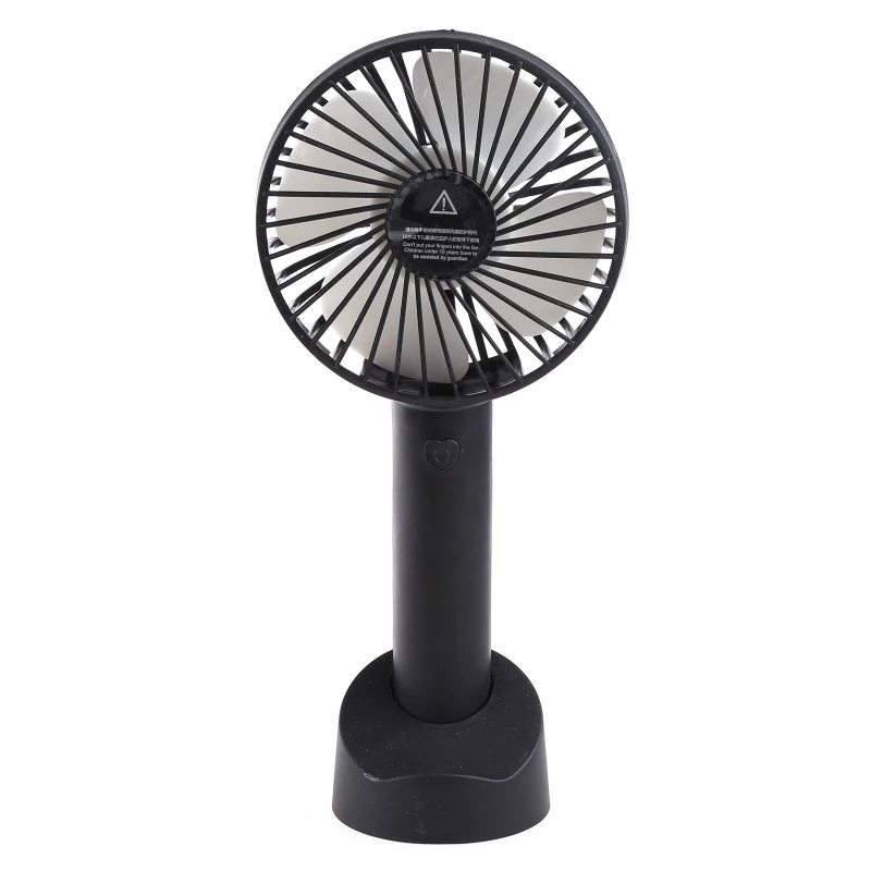 พัดลมมือถือขนาดเล็กแบบพกพาแบตเตอรี่แบบชาร์จไฟได้ดำเนินการระบายความร้อนเดสก์ท็อปพร้อม