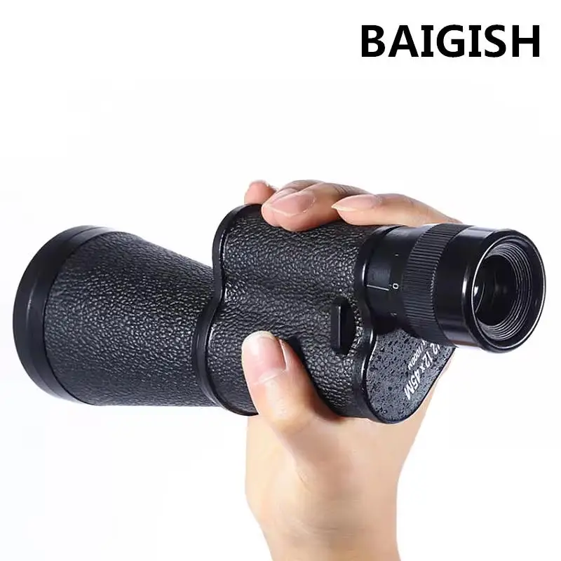 

Powerful Telescope Baigish 12x45 10x40 8x30 Monocular Metal Military Binocular Bak4 Prism Scope Optical For Hunting Camping