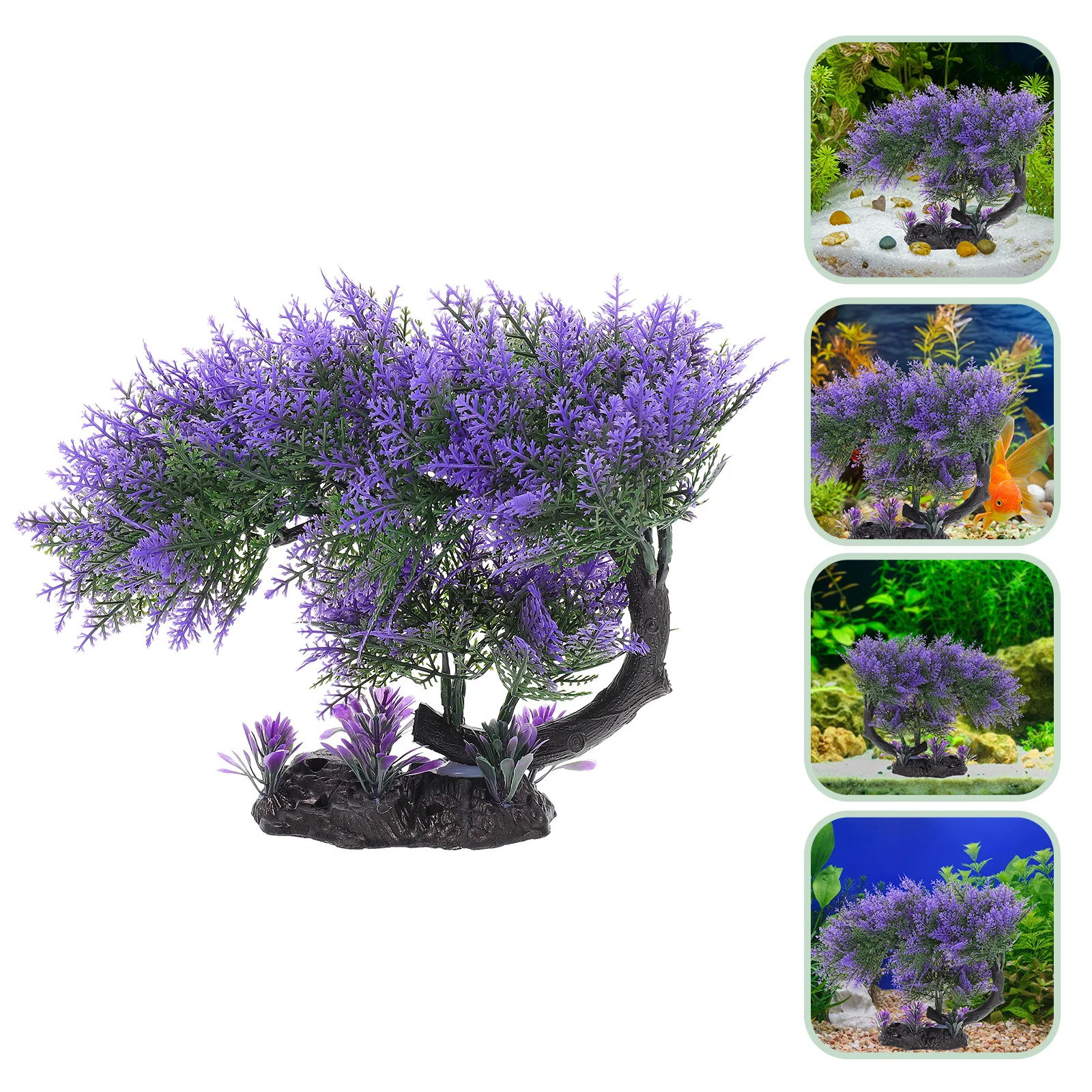 

Simulation Aquatic Grass Decorative Tree Realistic Pine Shape Fish Tank Ornament Desktop Aquarium Landscape Accessory