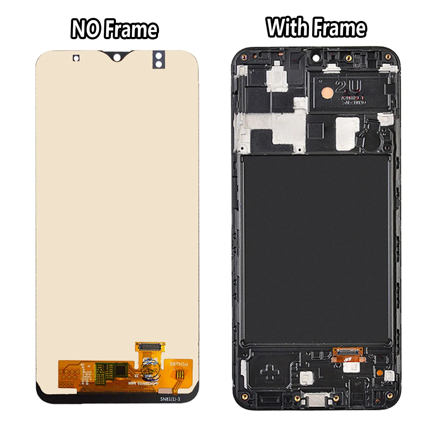 100% Tested LCD for Samsung Galaxy A20 LCD Display Touch Screen Digitizer With Frame Assembly for Samsung A20 SM-A205F A205FN