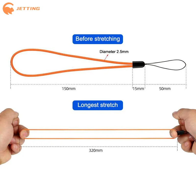 (New) 3Pcs Elastic Short Hanging Rope, Bicycle Code Table Protection Rope, Device Protection Cover, USB Anti Loss Hanging Rope view 6