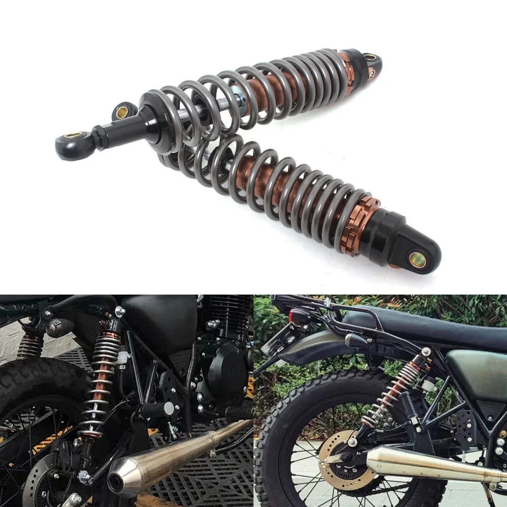 For Honda Yamaha Kawasaki Suzuki Air Protection Falling Shocks Absorbers Spring Suspension 360mm  Motorcycle Shock Absorber