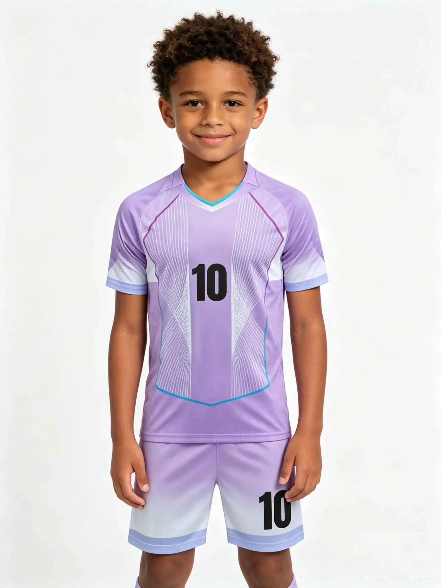26/27 Unisex Blank Soccer Jersey Set, Kids Adults Training Sportswear, Customizable for School Team Running Activities NO.7