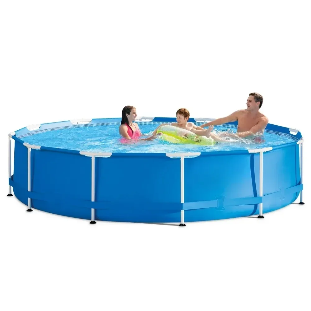 

12' x 30'' Metal Frame Above Ground Swimming Pool with Filter Pump Swimming Pool