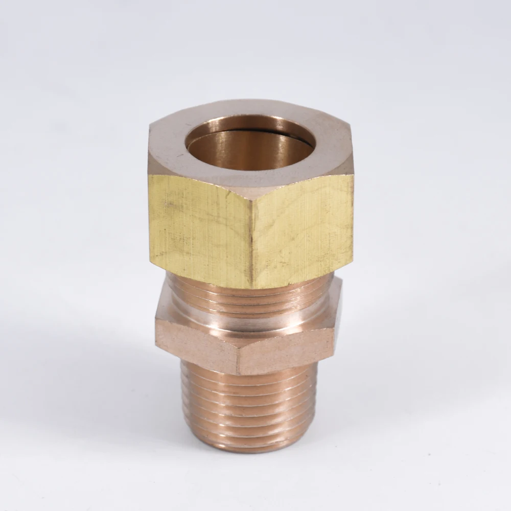 

1/2" NPT Male Fit 3/4" OD 19mm Tube Compression Union Brass Fitting Connector Propane Water Gas Air Oil Fuel Hydaulic Pneumatic