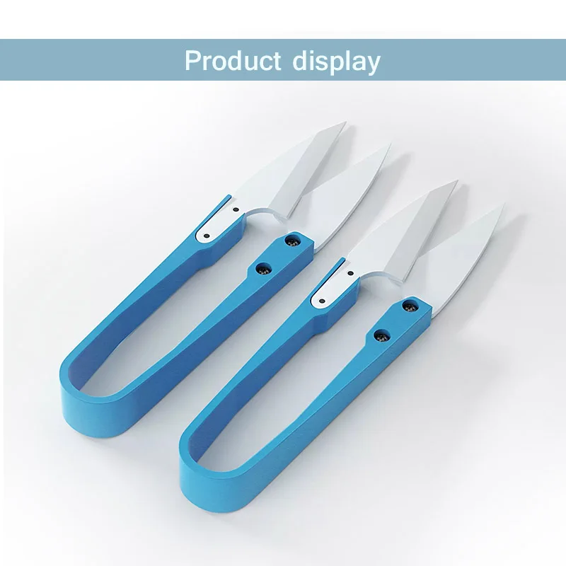 MaAnt Insulated Blue Ceramic U-shear Scissors No Electric Shock Mobile Phone Maintenance Battery Cable Scissors