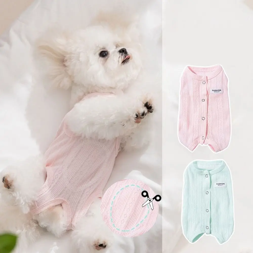 

Solid Color Dog Wrap Belly Clothes Thin Section Soft Pet Air-conditioning Clothing Breathable Comfortable Pet Four Legs Clothes