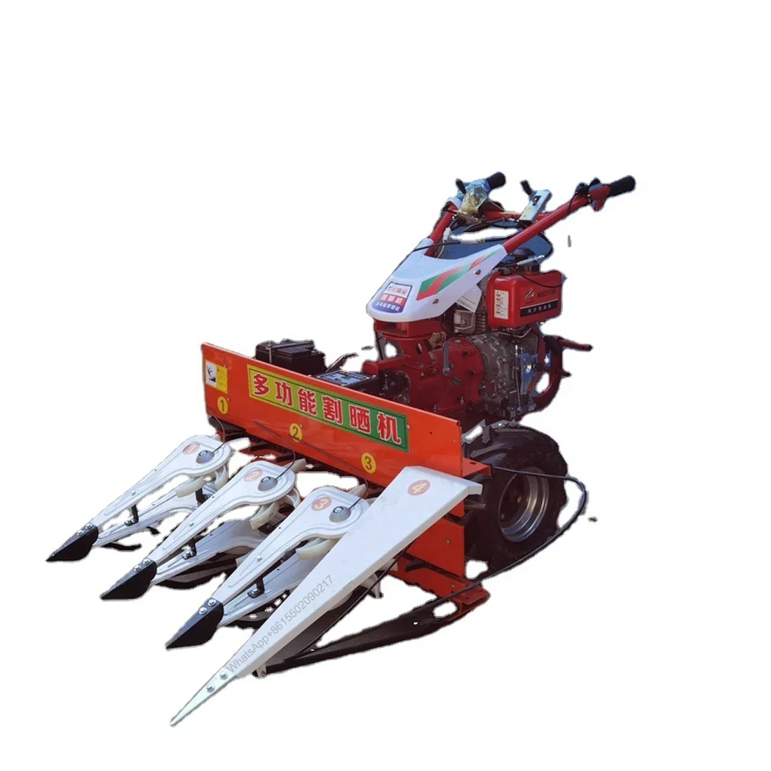 Diesel Self Propelled Straw Harvester/Hand Push Corn Soybean Millet Pepper Sesame Reed Windrower Mini Wheat Harvester