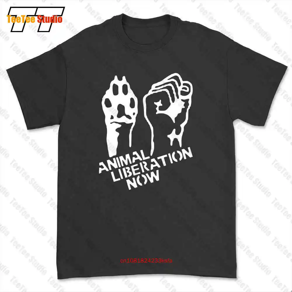 동물 해방 지금 비건 베기 동물 권리 Alf 시위 티셔츠, HT64