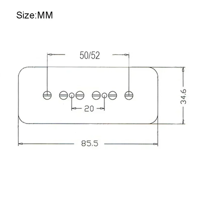 Alnico 5 P90 Style Pickup Dual Coil Pickup Noiseless Humbucker 6K/9K Alnico 5 Magnet for Elecgtric Guitar